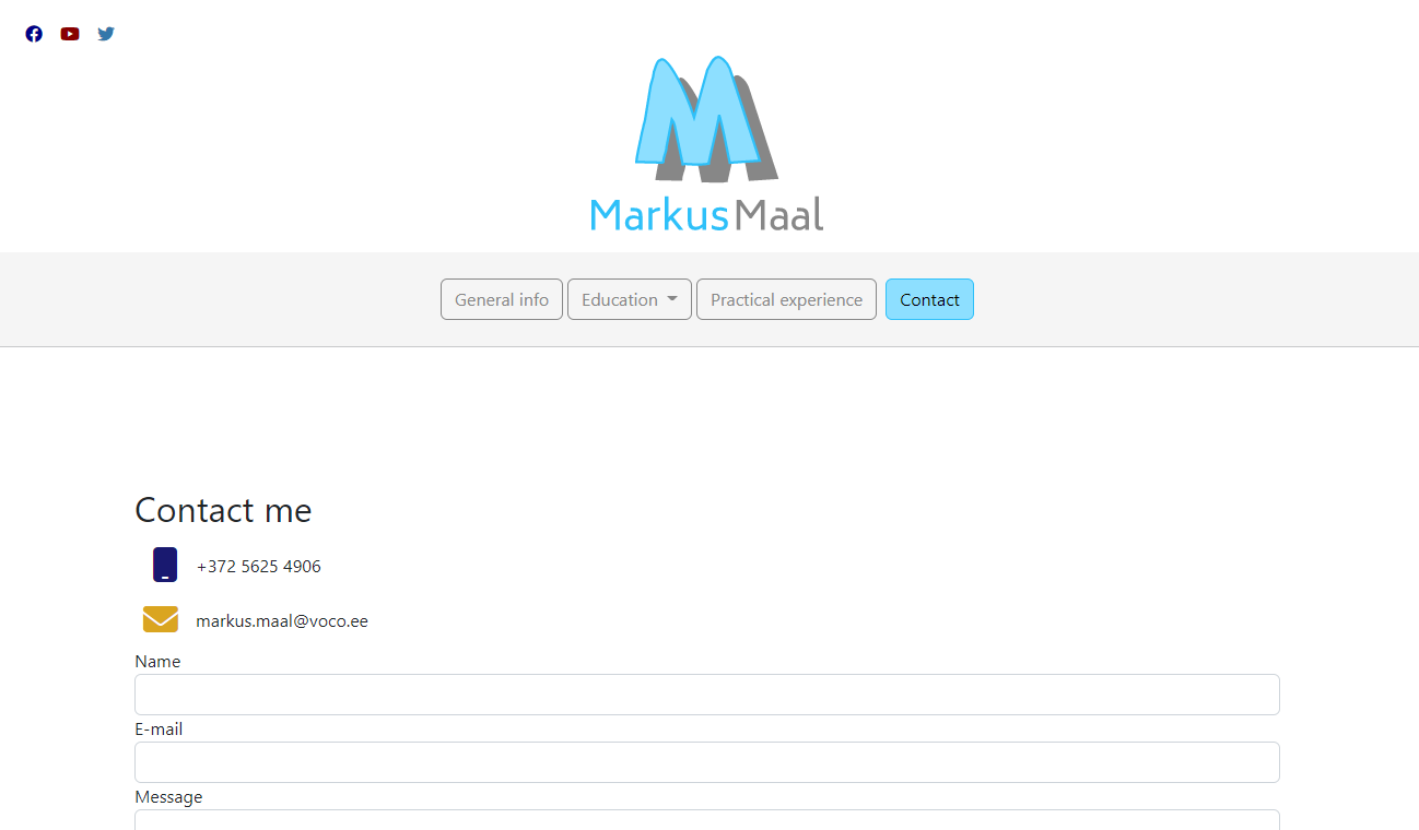 E-porfolio screenshot